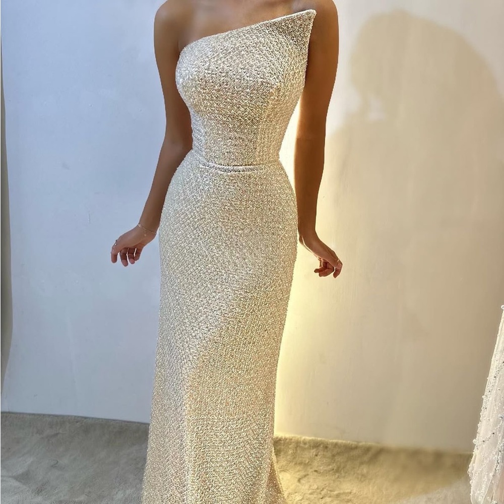 Gown, fully beaded. Prom, wedding, engagement dress
